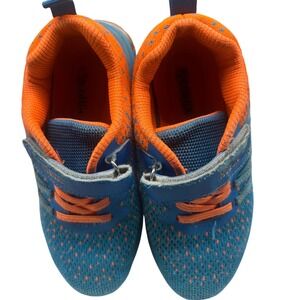 KUBUA Kids Blue Orange Athletic RunningShoes Sneakers Size EU 31 Hook Loop Strap